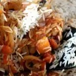 Рис и колбаса