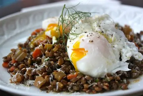 Немного любви к чечевице с вареными яйцами