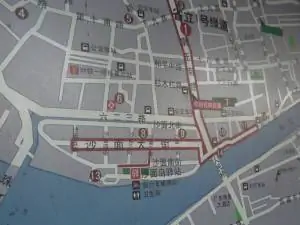 Карта острова Шамянь в Гуанчжоу