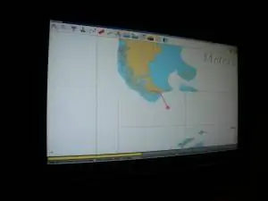 Карта на борту круиза по Антарктиде с изображением пролива Дрейка.
