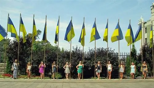 украинские флаги