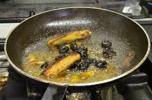 приготовление пищи с оливковым маслом