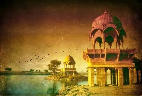 Джайсалмер Индия пустыня озеро романтический город