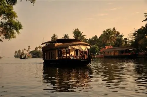 Плавучий дом Kerala Backwaters Индия романтическая