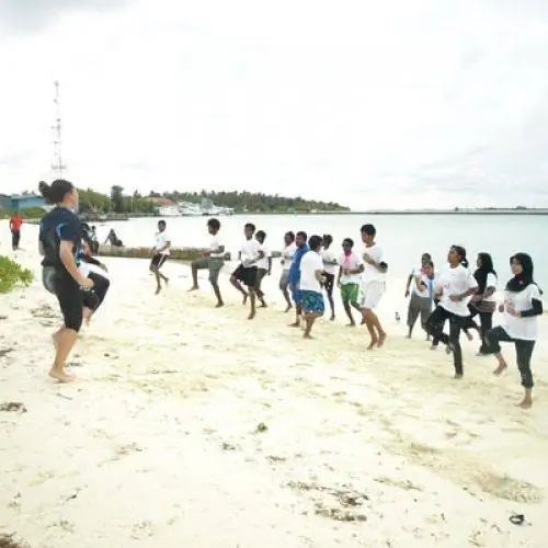 Преподавание аэробики на Мальдивах