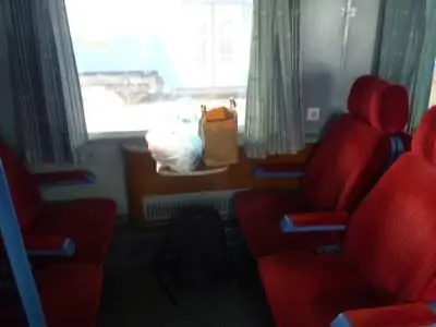 Мое место в поезде в начале пути.