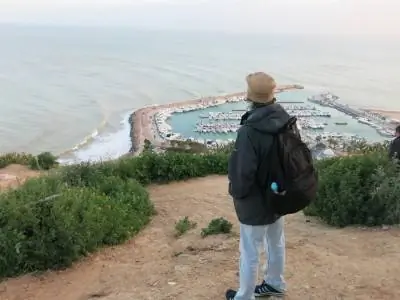 Любуясь пристанью для яхт в Сиди-Бу-Саид