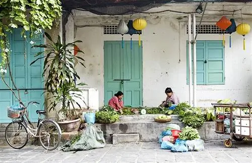 женщины готовят овощи