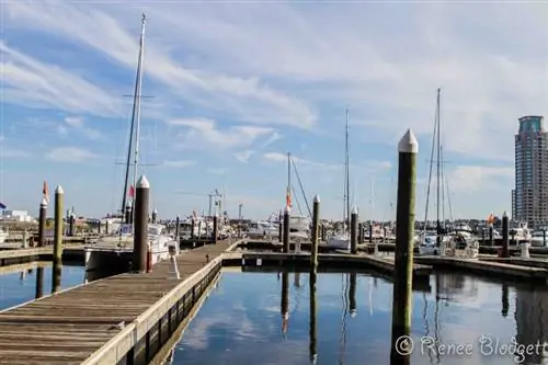 Плавание поздним летом вокруг гавани Балтимора