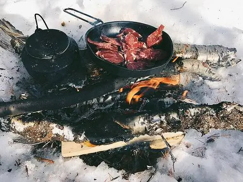 оленина, обед, костер, саамская культура, лапландия, швеция