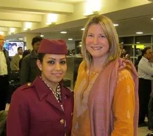Фотография рейса Qatar Airways в Индию - в аэропорту JFK в Нью-Йорке