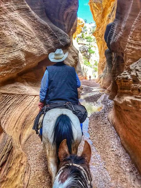 Брэди Сиретт, приключения на лошадях Руби, национальный памятник Гранд Лестница Эскаланте, слот-каньон в Южной Юте верхом на лошади