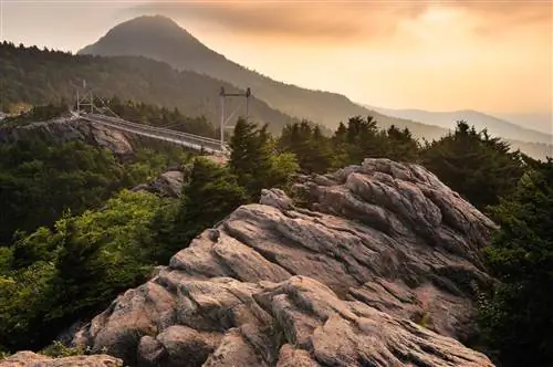 Разводной мост Mile High Swinging Bridge в парке штата Дедушка является самым высоким подвесным мостом в стране.