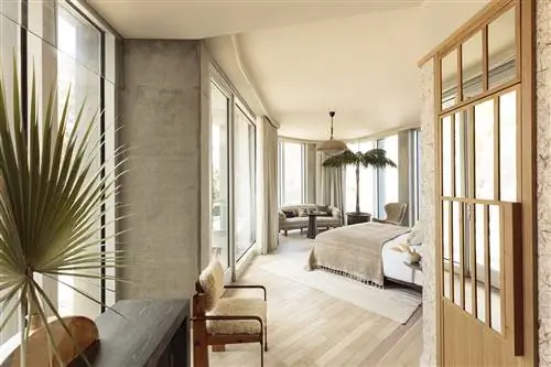 Дизайн Келли Уистлер превращает гостевые комнаты в Санта-Монике в небольшие убежища.