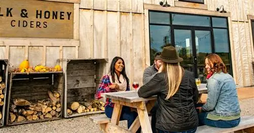 Сидр, приготовленный из местной семейной реликвии и традиционных яблок для сидра в Milk & Honey Ciders, - еще один вкусный вариант после похода в Сент-Джозеф, штат Миннесота.