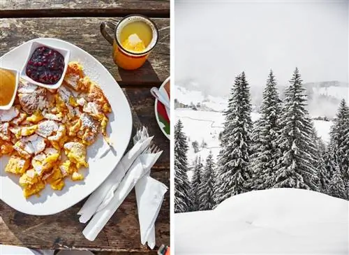 Rifugio Santa Croce известен своим Kaiserschmarrn.