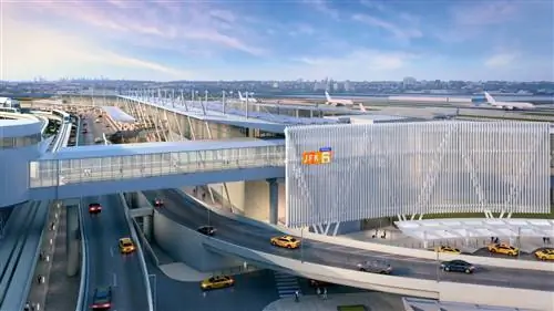 Рендеринг планов JetBlue относительно нового Терминала 6. Рендеринг планов JetBlue относительно нового Терминала 6.