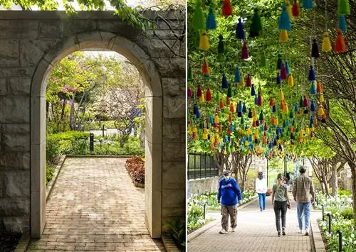 Мемориальный сад Кауфмана, полный цветов, фонтанов и скульптур, - прекрасное место, где можно провести день.
