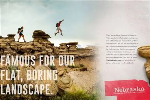 Геологический парк Toadstool фигурирует в одной из новых рекламных роликов Visit Nebraska. Геологический парк Toadstool фигурирует в одной из новых рекламных роликов Visit Nebraska.
