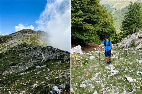 Достижение вершины вершины в походе на Ранчо Италия.