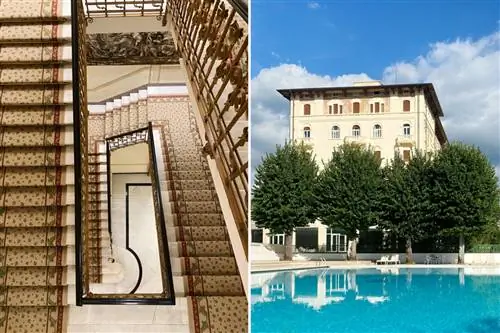 Лестница и главное здание отеля в Палаццо Фьюджи