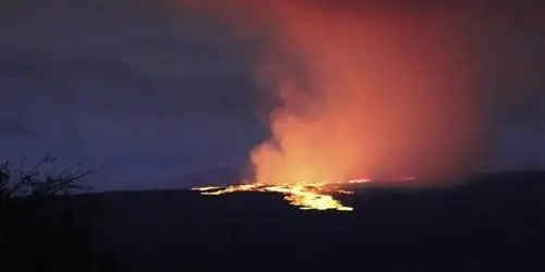 Извержение вулкана Мауна-Лоа на Большом острове Гавайев