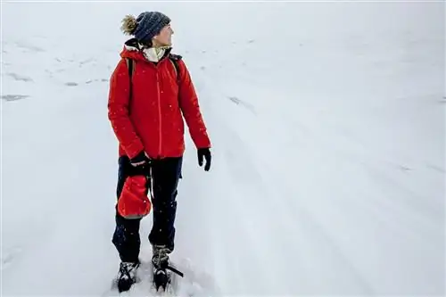 Автор Стефани Вермиллион останавливается на ледяной шапке Гренландии.