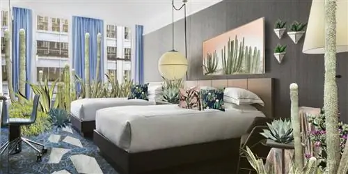 Выберите комнатные растения для своего номера во всплывающем окне этого отеля