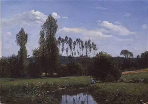 «Вид из Руэля» (1858) была первой картиной, которую Моне когда-либо выставлял, когда ему было 18 лет.