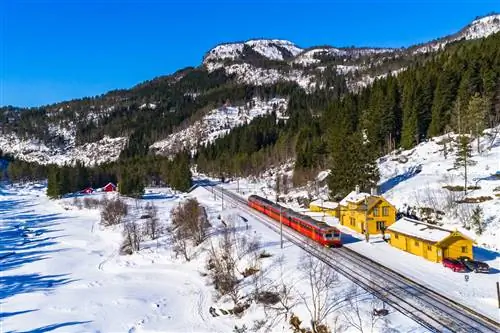 Бергенская железная дорога в Норвегии