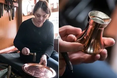 Алиса за работой в своем магазине.