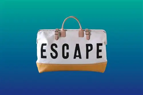 Escape Canvas Weekender изготовлен из бежевого канваса и кожи растительного дубления.