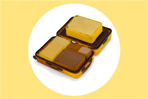 Каждый из четырех упаковочных кубов имеет разный размер.