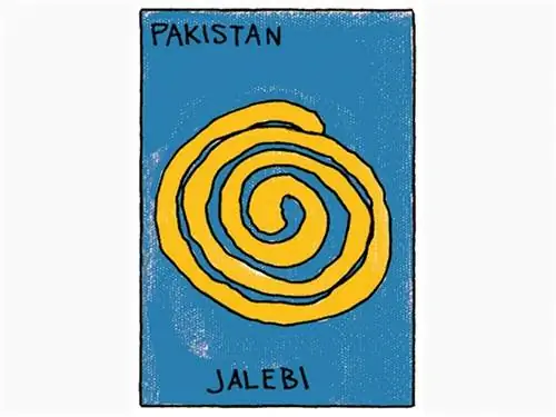 Жареные во фритюре джалеби, пропитанные сахаром, - популярное лакомство в Пакистане.