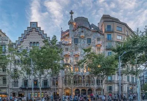 Casa Batllo, объект всемирного наследия ЮНЕСКО, Барселона, Каталония, Испания, Европа