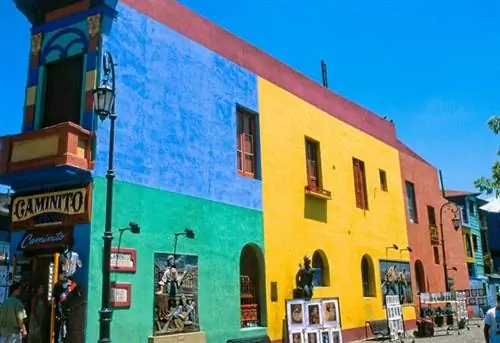 Красочные здания Регион Ла-Бока, Буэнос-Айрес, Аргентина