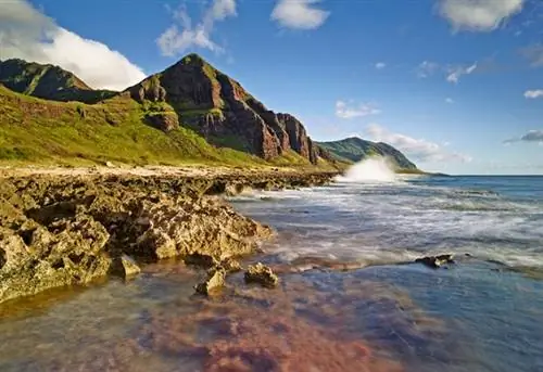 Побережье в государственном парке Каэна-Пойнт, Оаху, Гавайи, США