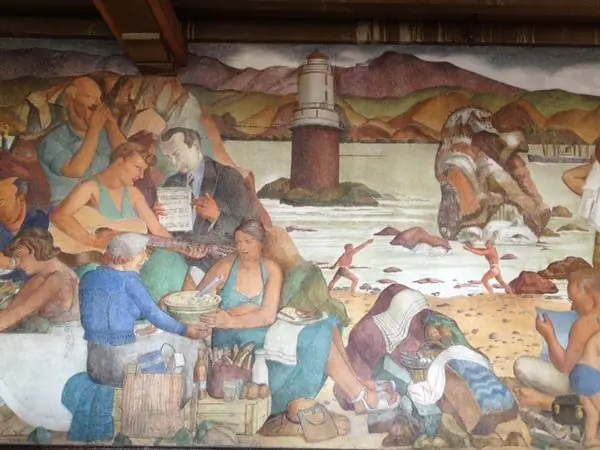 Пляжное шале WPA Murals