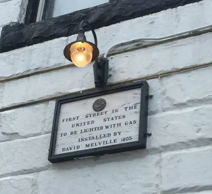 Местоположение первого газового уличного фонаря