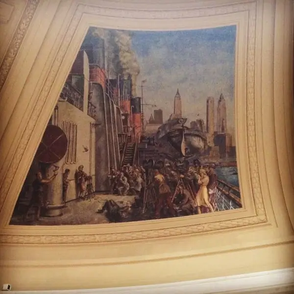 Фрески WPA таможни Александра Гамильтона в США