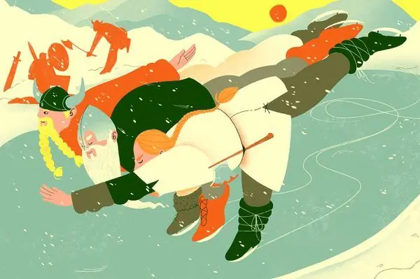 Викинги отдыхали, катаясь на костях и охотясь на лыжах