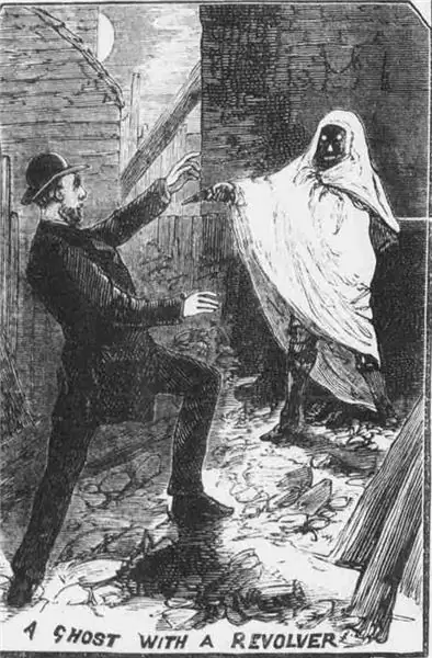 «Призрак с револьвером, Illustrated Police News, 10 октября 1885 года»