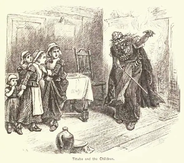 Многие иллюстрации несправедливо изображают Титубу, которого также обвиняли в колдовстве, наводя ужас на детей Салема