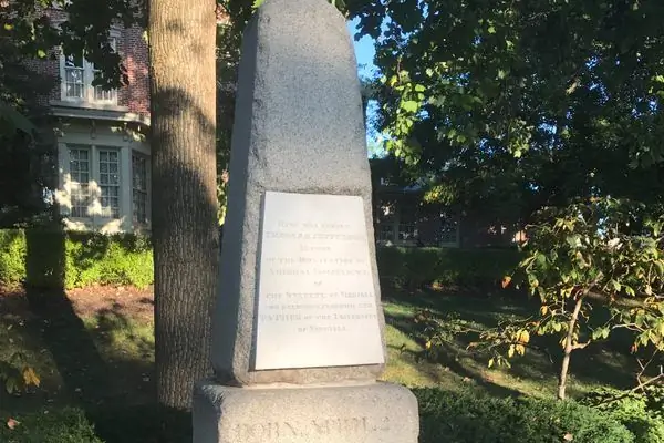 Оригинальное надгробие Томаса Джефферсона