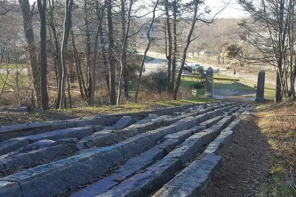 Руины одной из первых железных дорог США