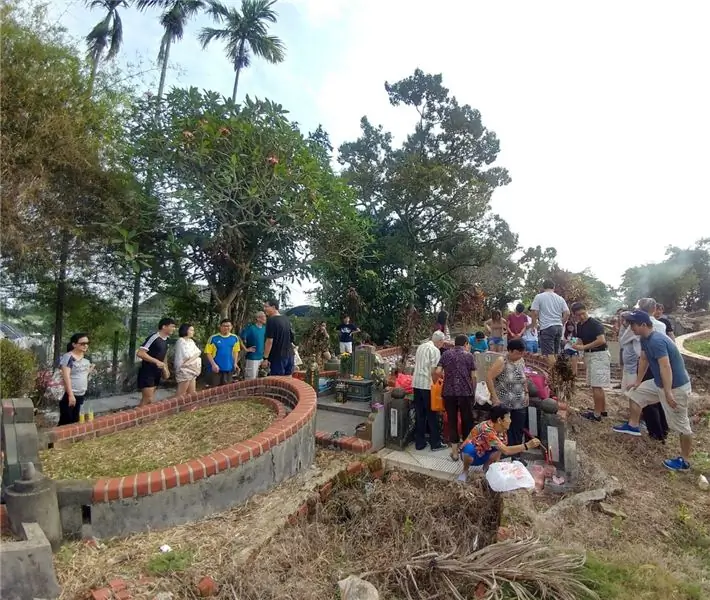 Последнее празднование Цин Мин перед тем, как останки бабушки Тан были перенесены в монастырь Конг Мэн Сан Пхор Карк Си