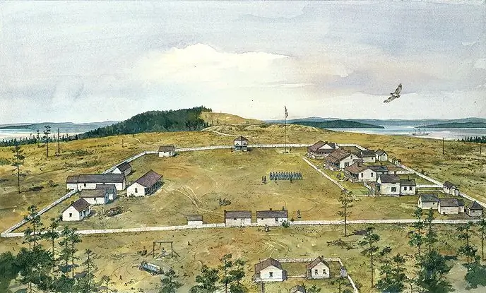 Картина американского лагеря Ричарда Шлехта