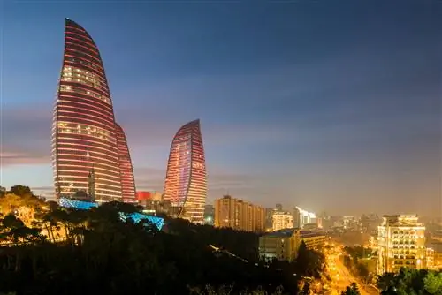 Пламенные башни в Баку, Азербайджан