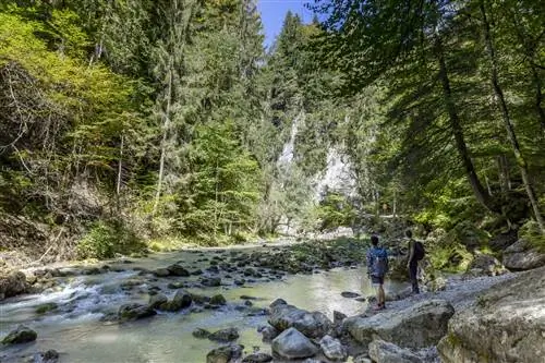 Путешественники в Броке, ущелье де ла Йонь, Schluchtenwanderung