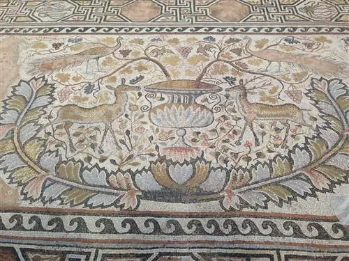 Мозаика на полу руин Гераклеи Линцестис в Битоле